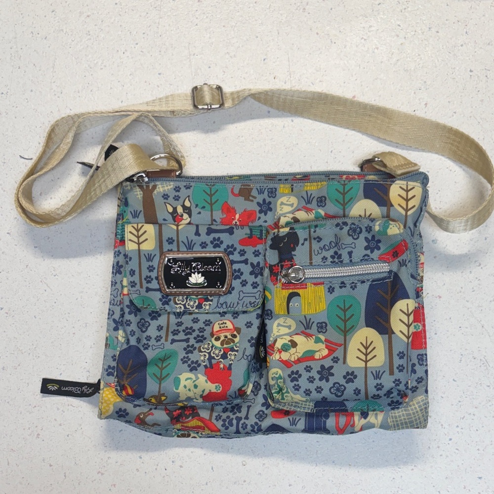 Lily Bloom “who let the dogs out” Crossbody Bag